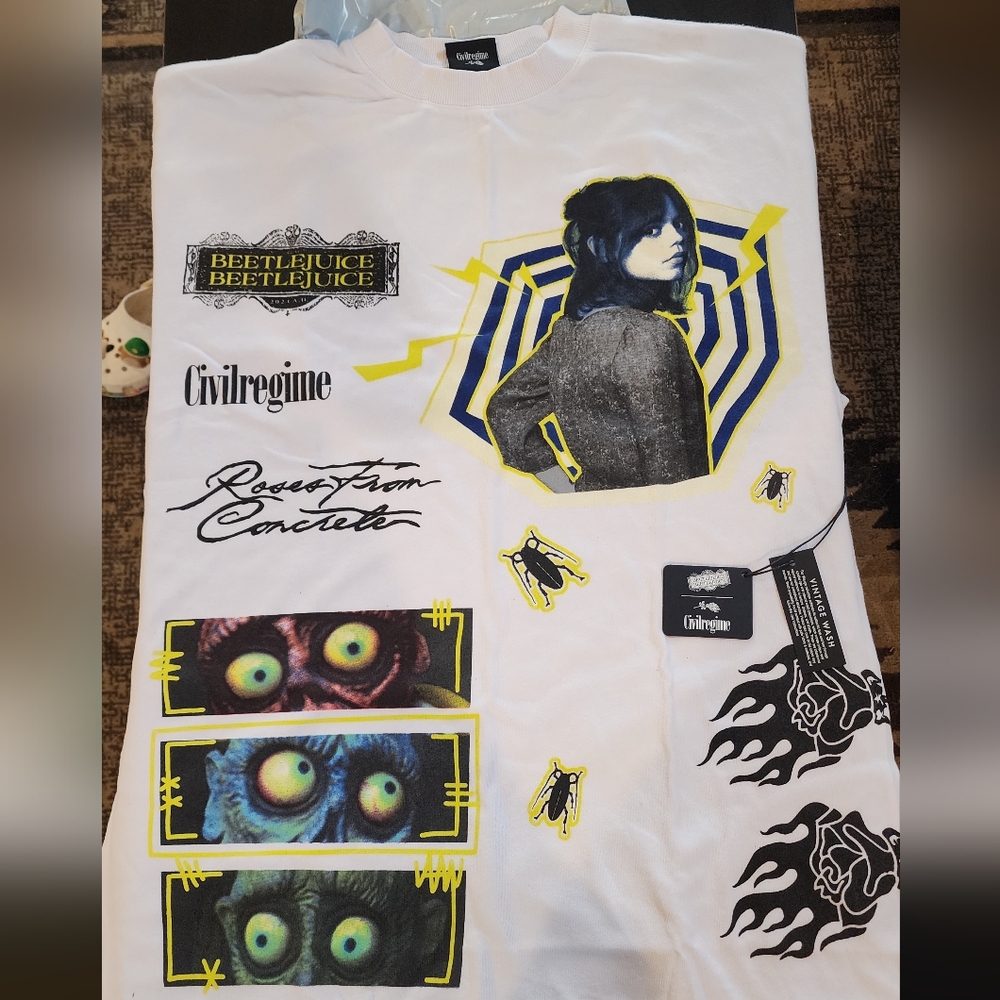 Civil Ragime X Beetlejuice Graphic Tee Read Description